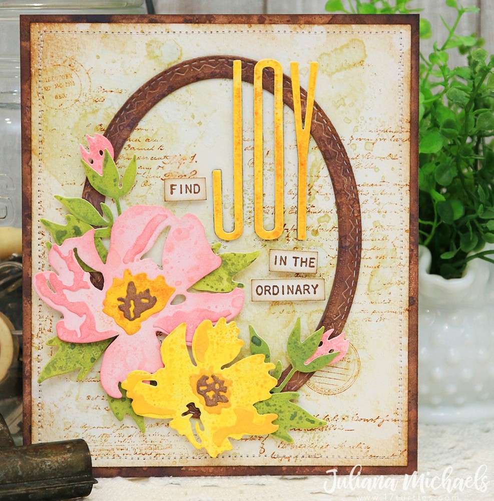 Sizzix Thinlits Brushstroke Flowers #1 7pc set #665209 Retail $16.99 Tim Holtz