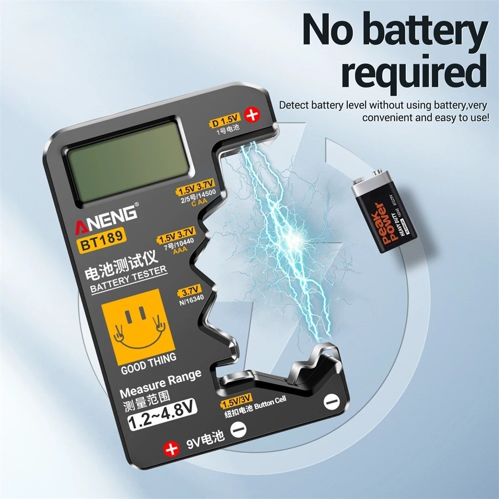 ✨Battery Tester Checker Universal Battery Tester for AA AAA C D 9V 1.5V✨Small V✨