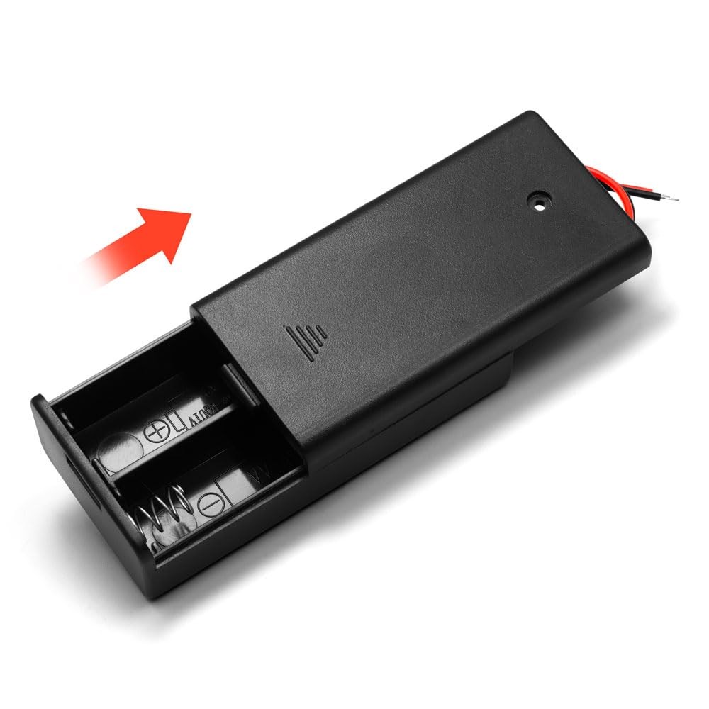 LampVPath (Pack of 2 2 AA Battery Holder with Switch, 2X 1.5V Battery...