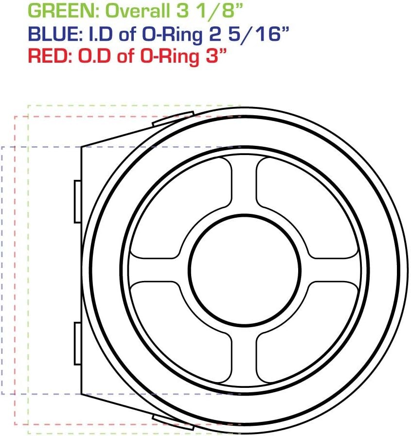 GlowShift Oil Filter Sandwich Plate Thread Adapter - 22mm x 1.5 -...