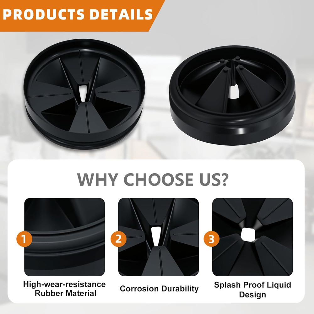 Garbage Disposal Splash Guard 3 3/8" for Insinkerator Evolution Series, Noise Re