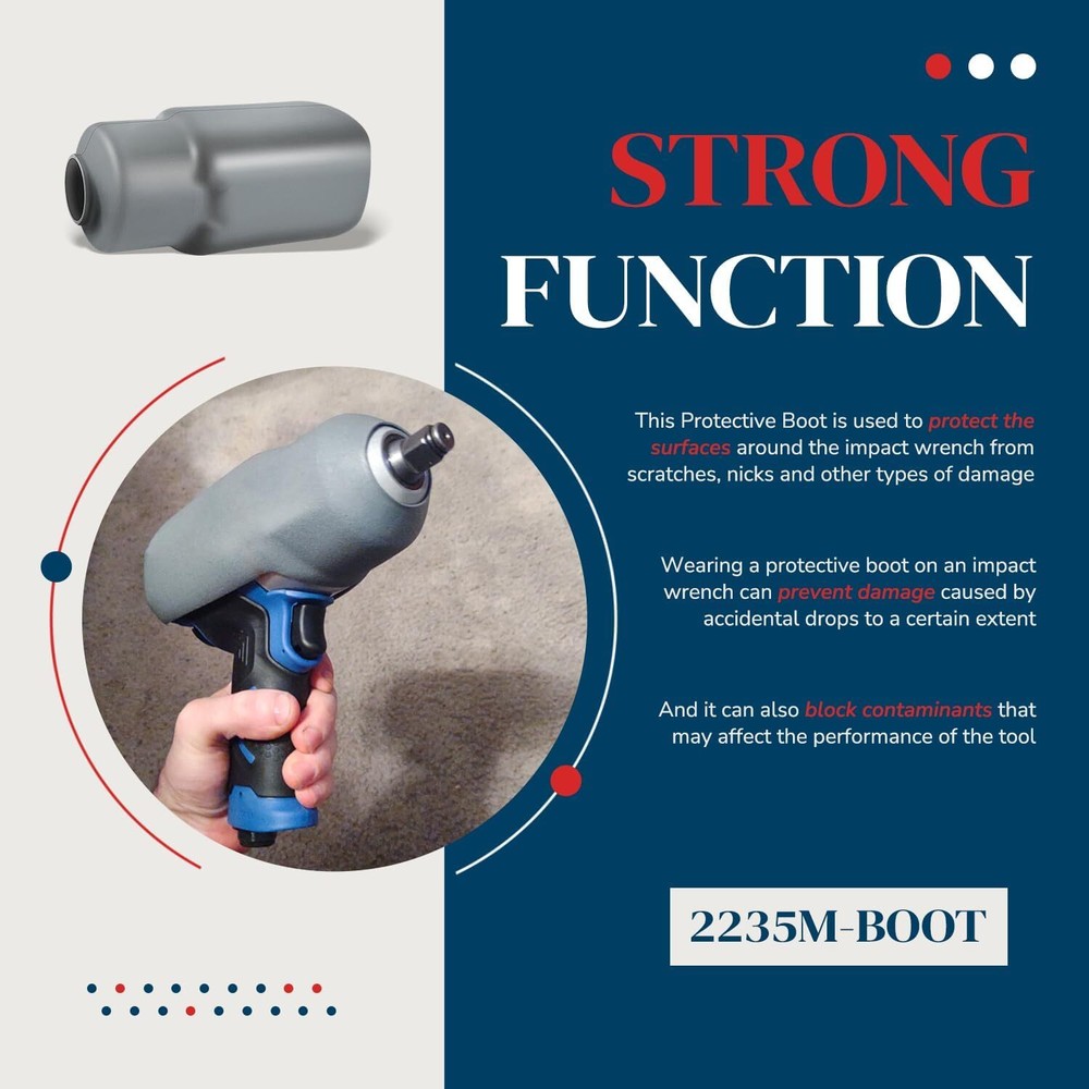 Replace for 2235M-BOOT Premium Tool Boot Air Impact Wrench Protective Boot 1/2''