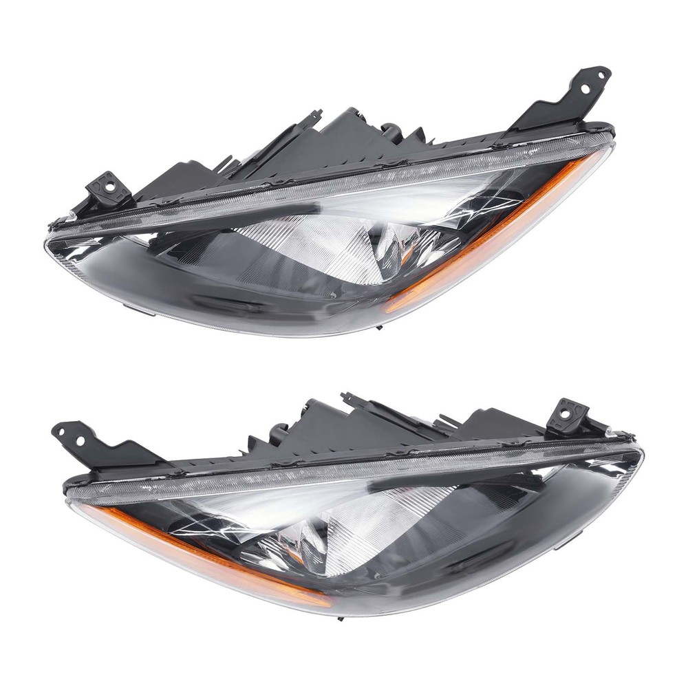 2011-2014 2 Halogen Headlamp Assembly Replacement Pair Clear Lens