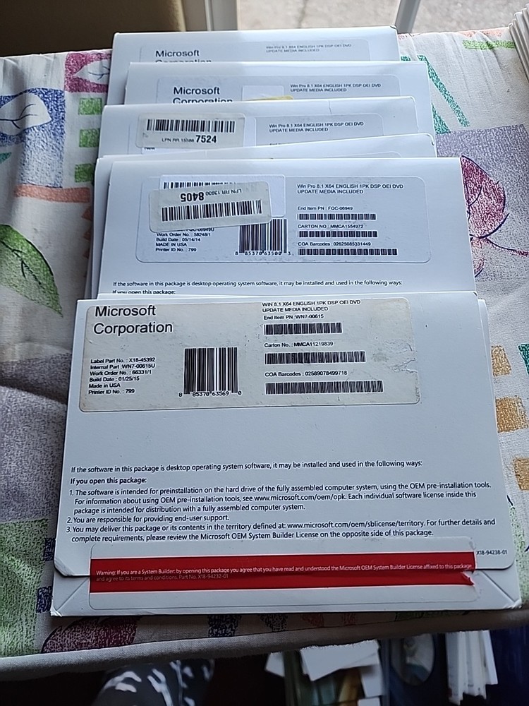 Microsoft Windows 8.1 64 Bit Update Media Included