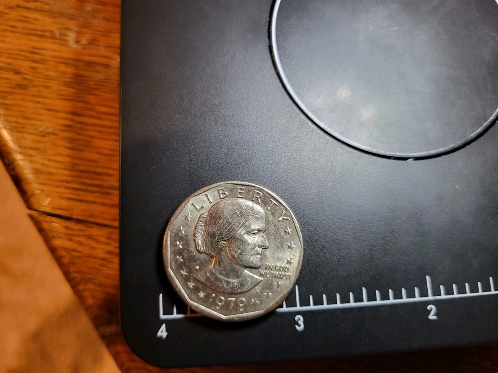 1979 Susan B Anthony multiple error coin Step Rim, Strike Through, DDO, more