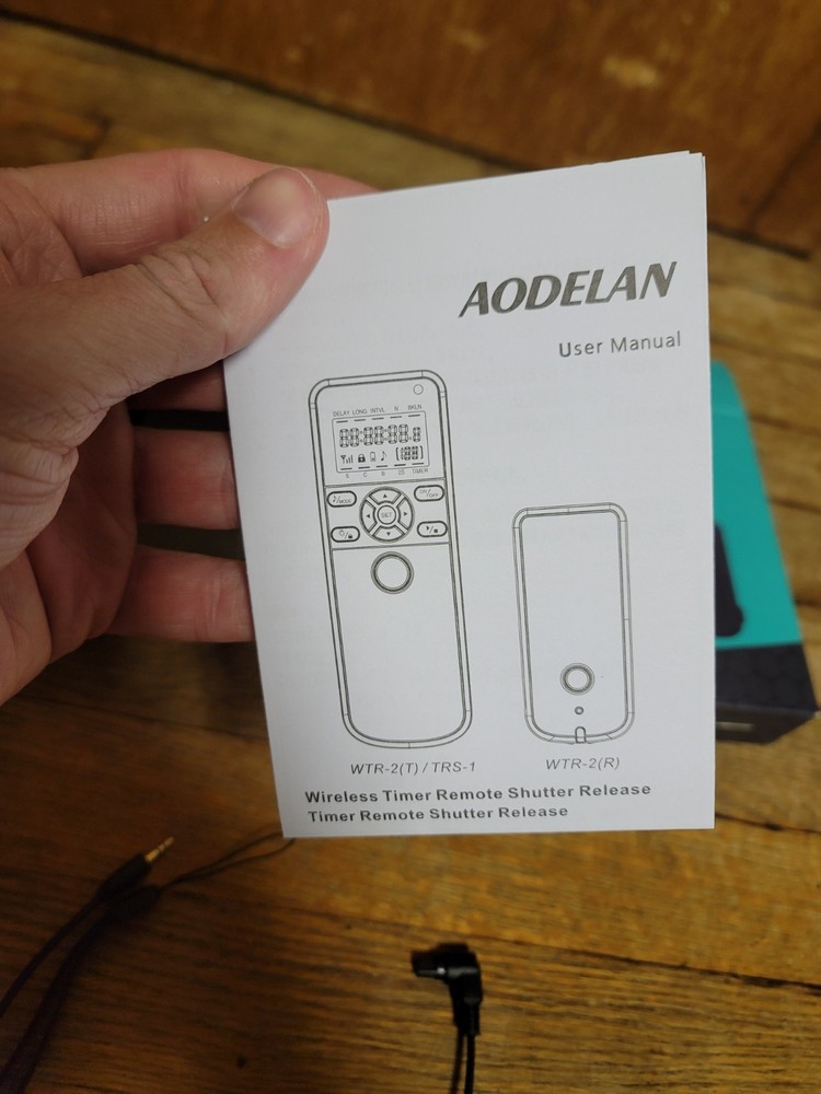 AODELAN WTR-2 Wireless Camera Shutter Release Timer Remote Control Complete