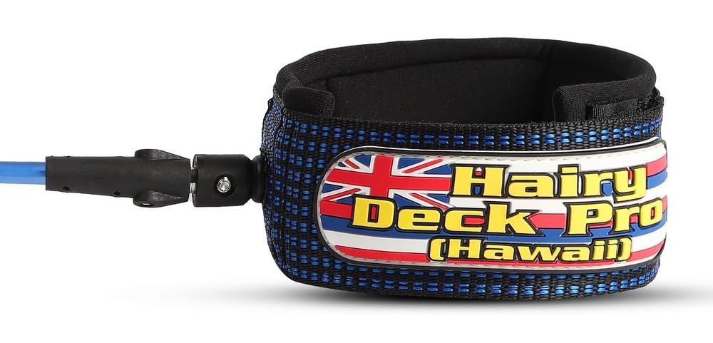 Hairy Deck Pro (Hawaii) PRO Series Surf Leash BLUE 8 FT