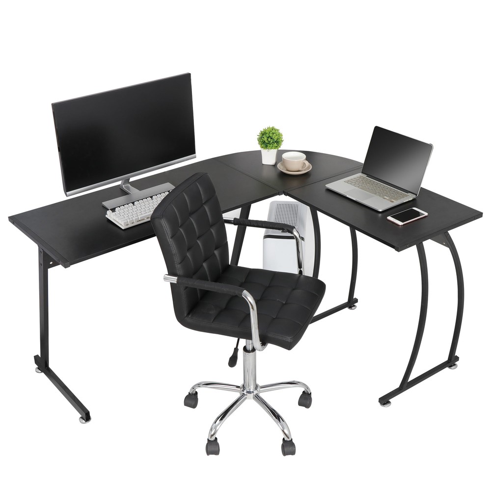 58" L-Shaped Corner Desk Computer Gaming Desk PC Table Writting Table Office