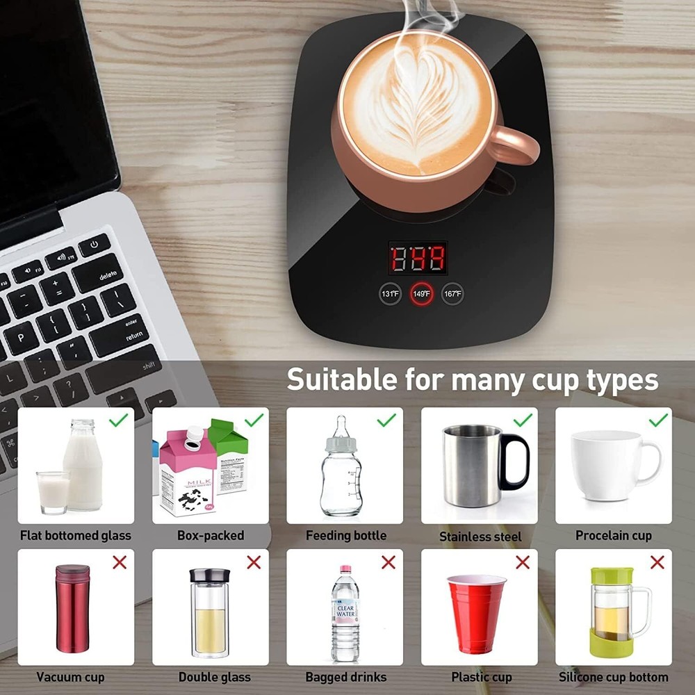 Coffee Mug Warmer for Desk with Heating Function 25 Watt Electric Beverage Warme