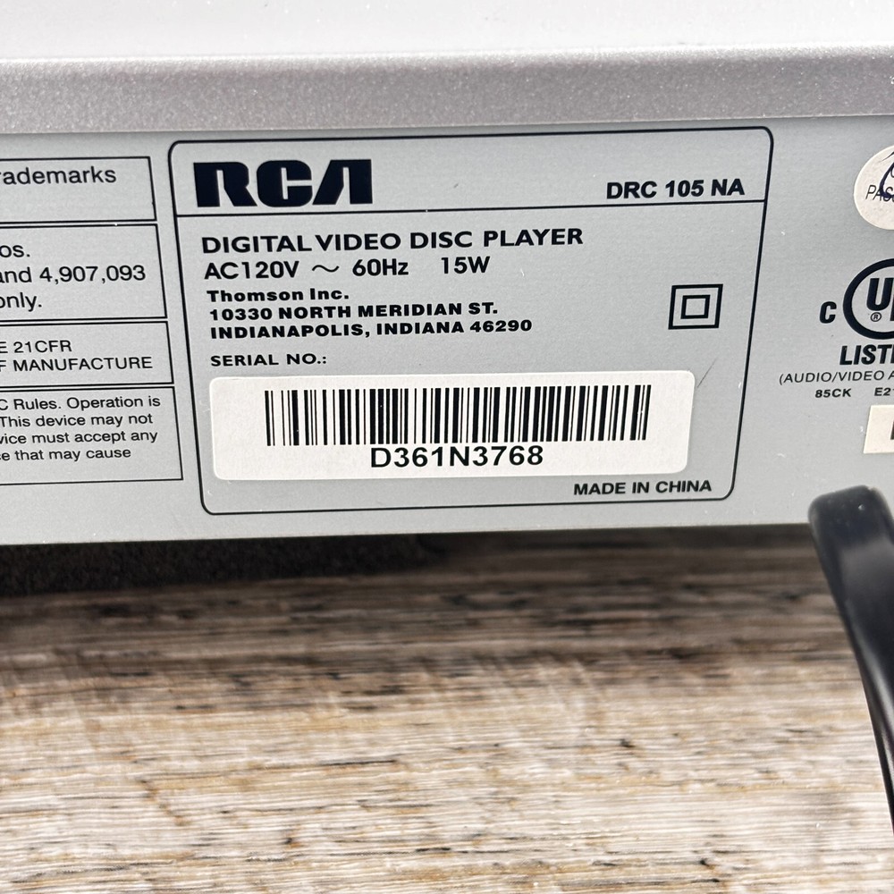 RCA DRC-105 NA Digital Video Disc (DVD) Player - Silver