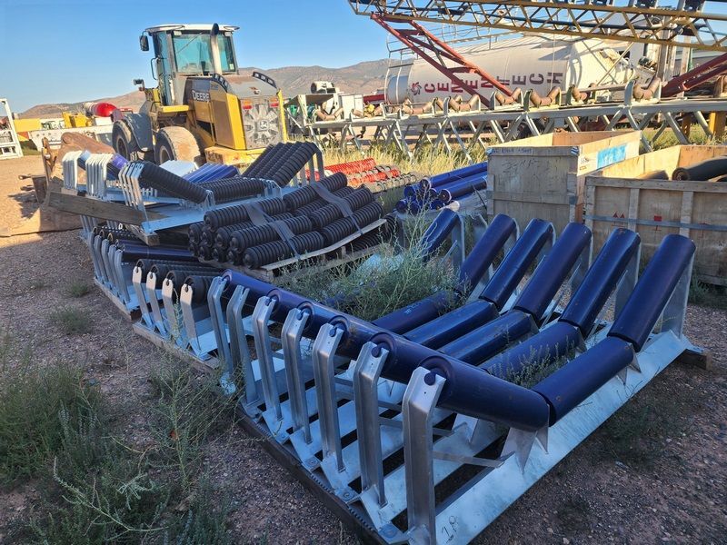 Large Quantity of Conveyor 60 inch Belt Components Return Rollers # 3949