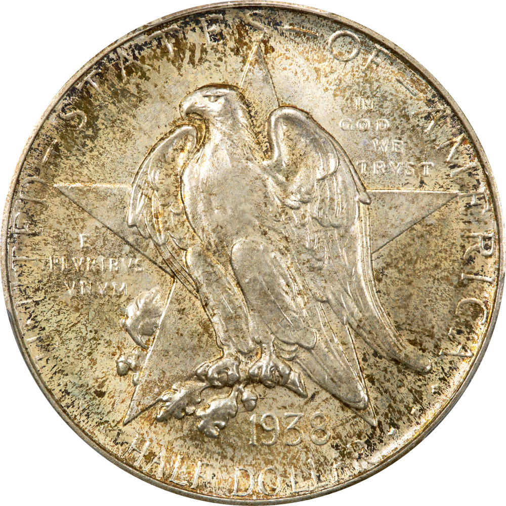 1938-D Texas Commemorative Half Dollar 50c PCGS MS66 CAC