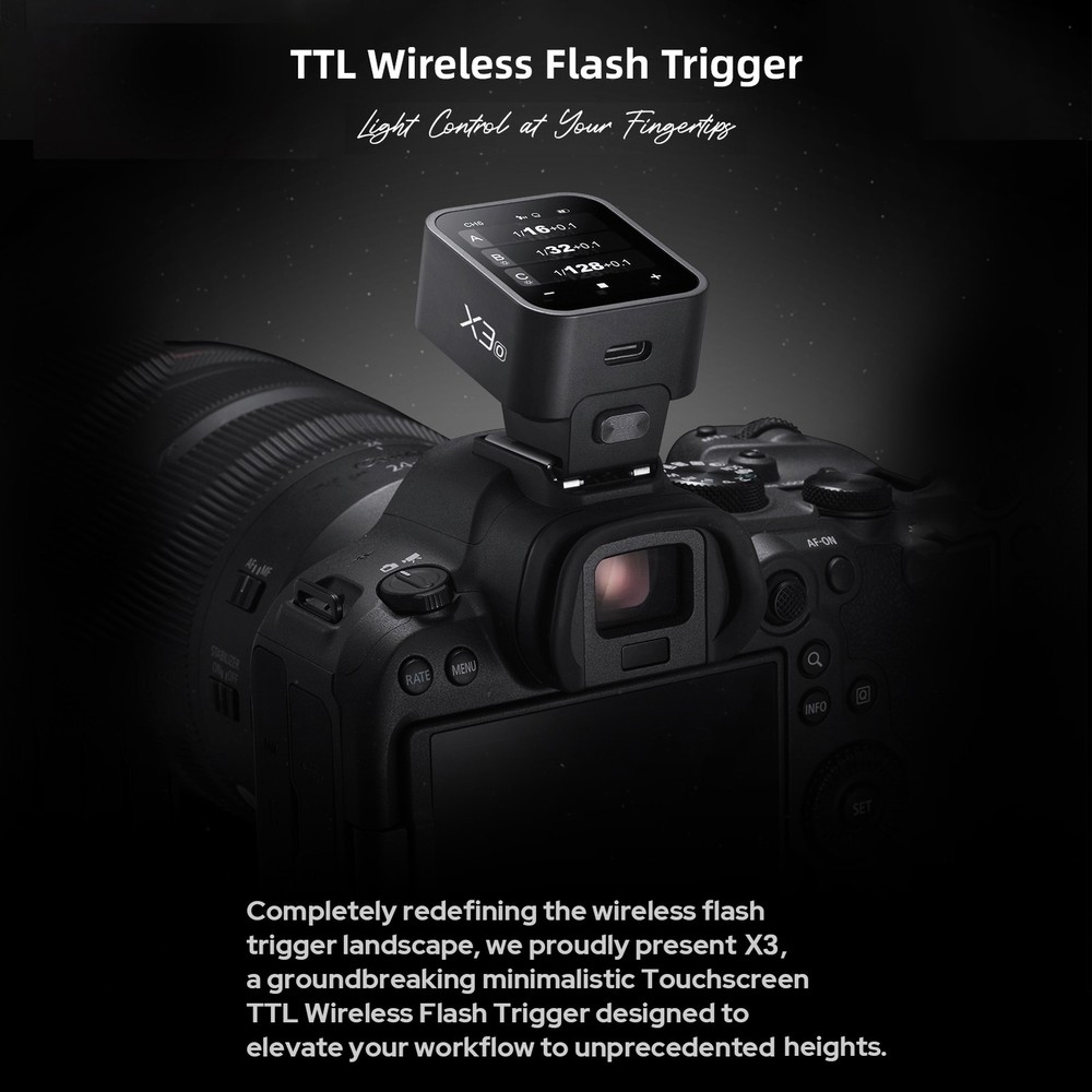 Godox X3S Wireless Flash Trigger AutoFlash OLED Touchscreen For Camera JSFK