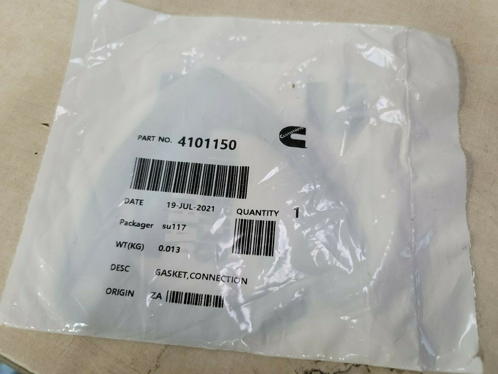 Genuine OEM Cummins GASKET,CONNECTION 4101150