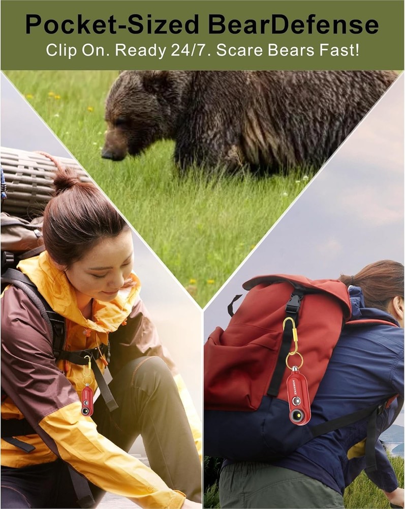 125dB Bear Horn with Quick Charge LED Light - Essential Camping Safety Tool