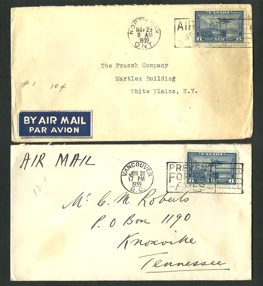 Canada Covers 1939   6C   U/F
