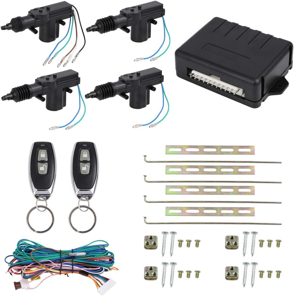 4 Doors Central Lock Locking System Car Keyless Entry Kit with Actuator - Onl...