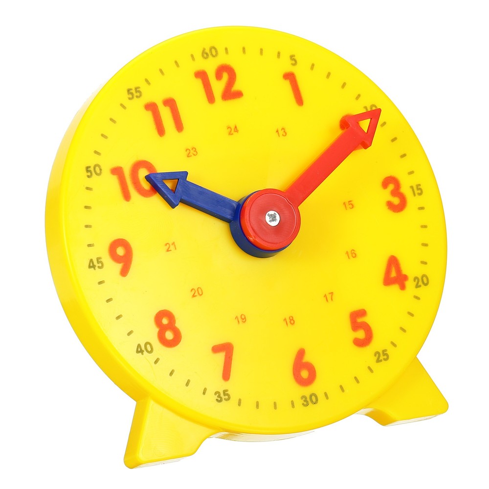 4 inch Teaching Clock Learning Time 24 Hour 2 Pointers, Yellow