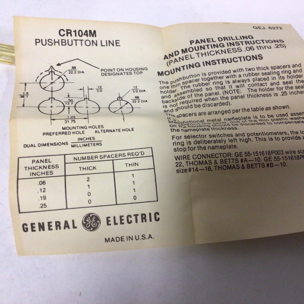 GE Switch CR104ML34162
