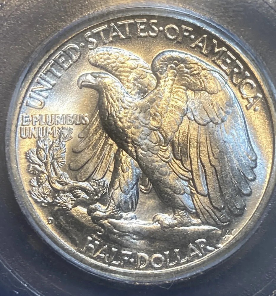 1945 D 50C Walking Liberty Half Dollar MS+++++++++ BU UNC Problem Free
