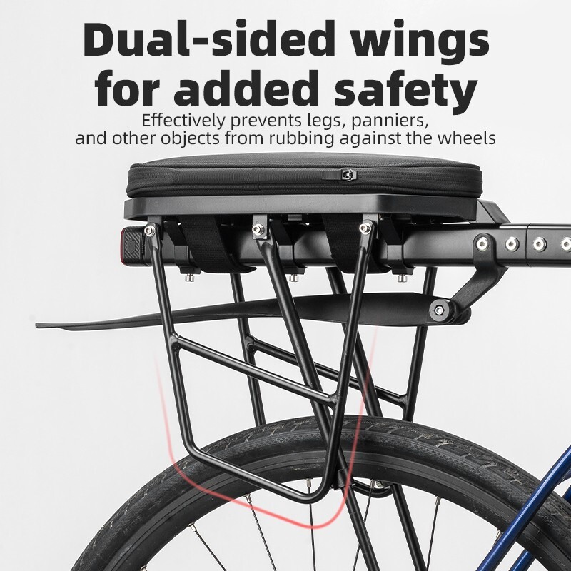 Bicycle Rear Rack with Mudguard Multi-Function Aluminium Quick Release Racks