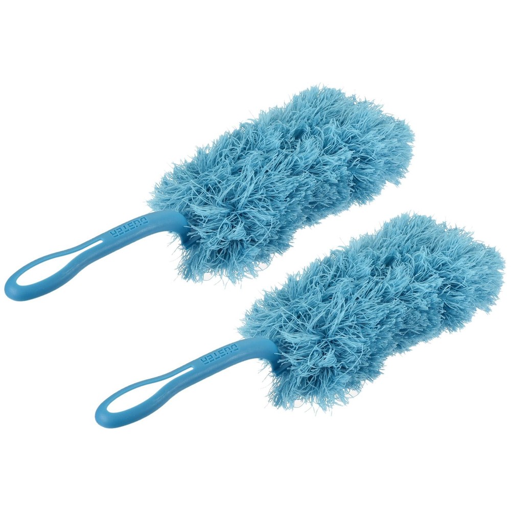 Microfiber Dust Reusable Feather Dust, Blue, 2pcs