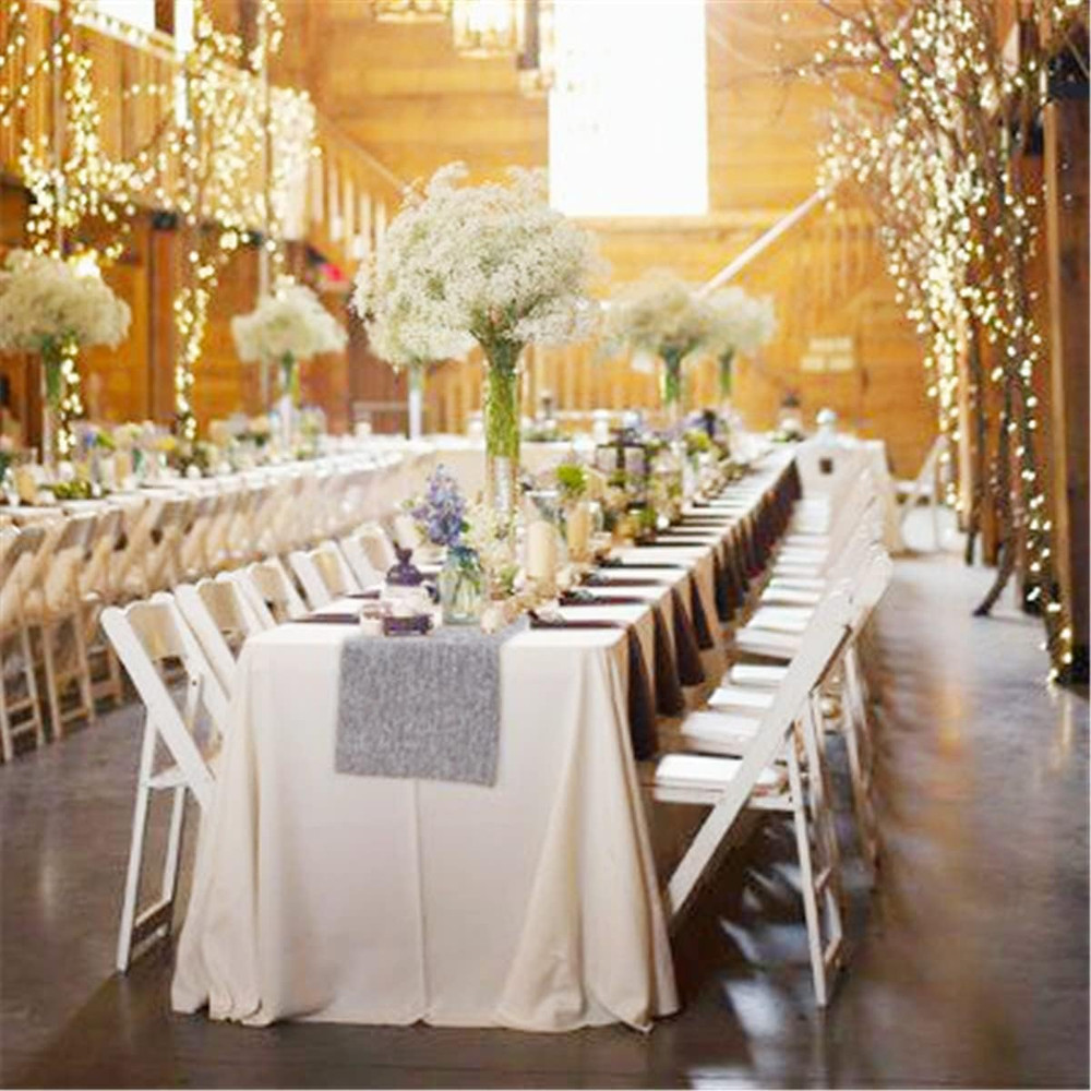Burlap Table Runner Gray Wedding Table Runners Roll Jute Fabric for Boho Crafts