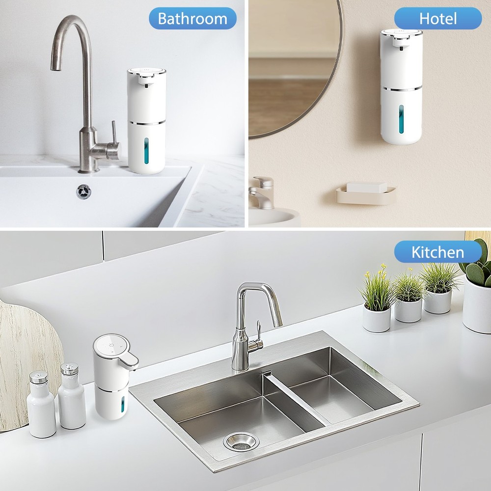 Touchless Automatic Soap Dispenser Foaming Soap Dispenser Bathroom Kitchen 380ML