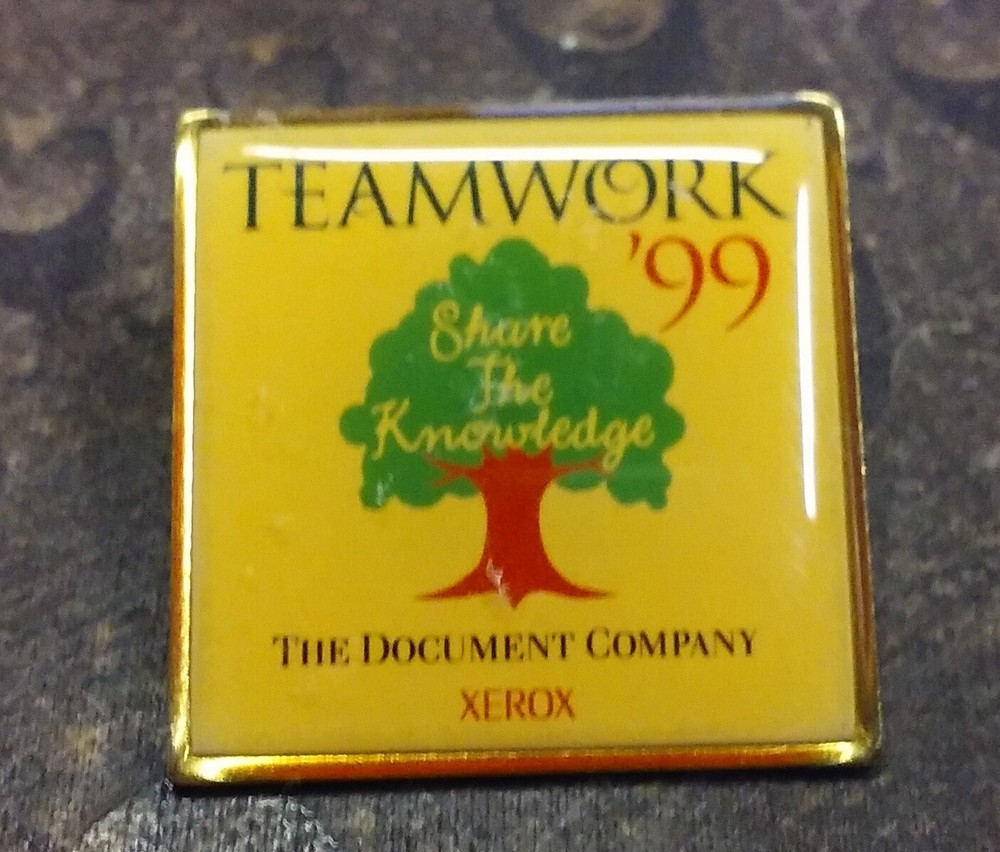 Teamwork Xerox 1999 pin badge