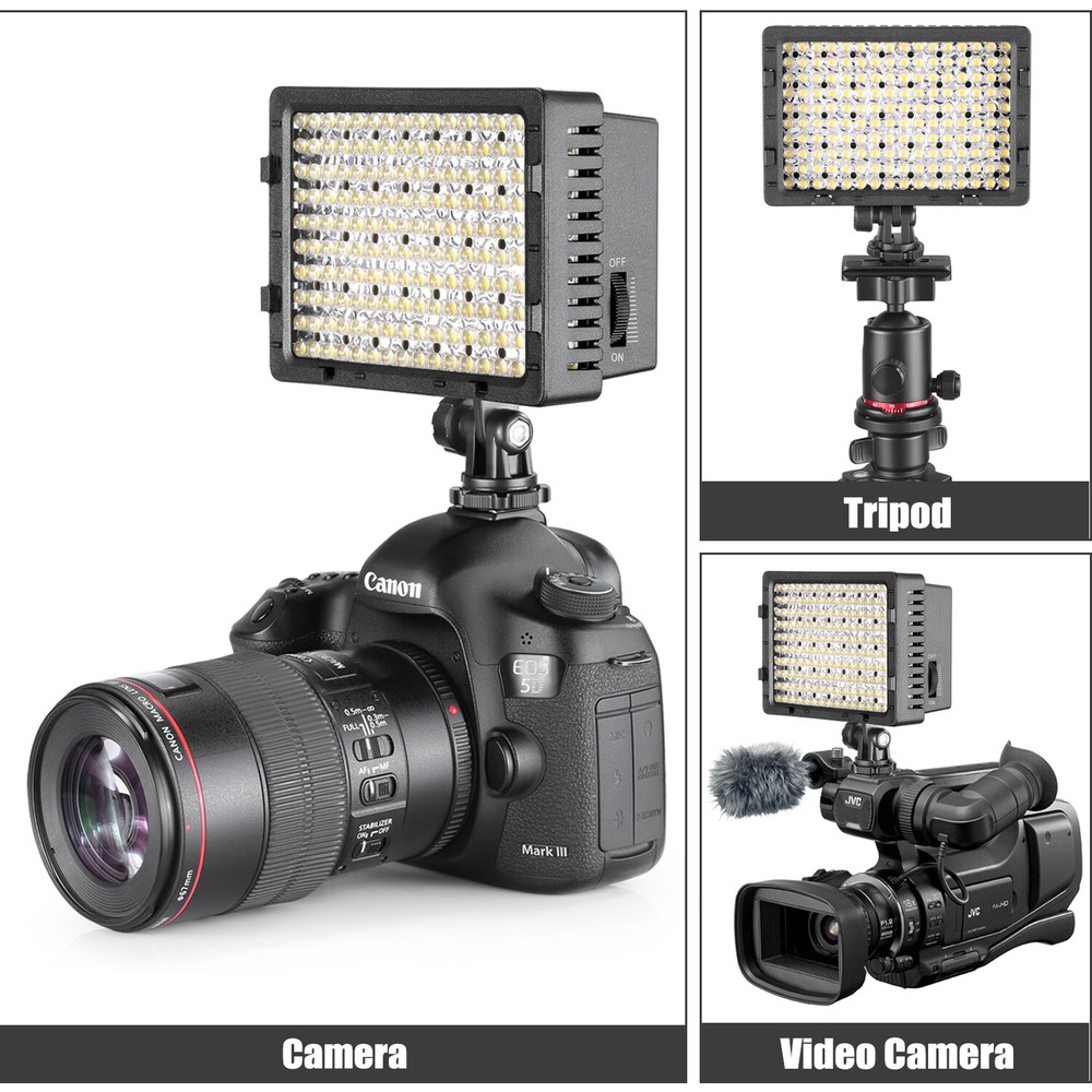 Neewer 160 LED CN-160 Dimmable Ultra High Power Panel Digital Camera Light