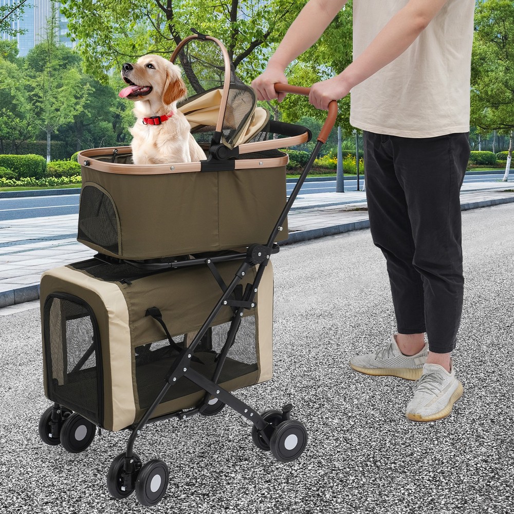 Dog & Cat Stroller Foldable Pet Stroller Foldable Pet Stroller for Small Dogs