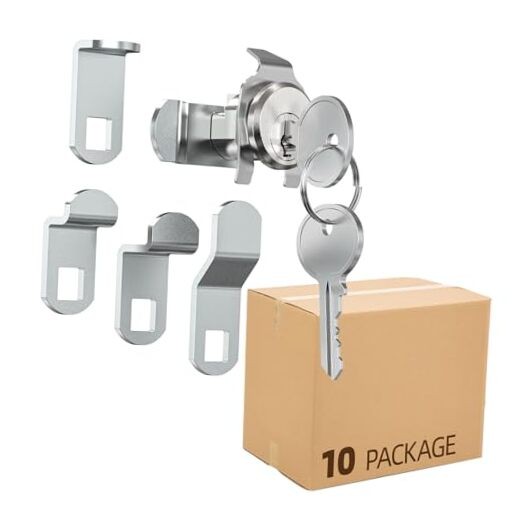 10 Pack Mailbox Lock Replacement with 2 Keys - Universal Fit for Post 10 Pcs