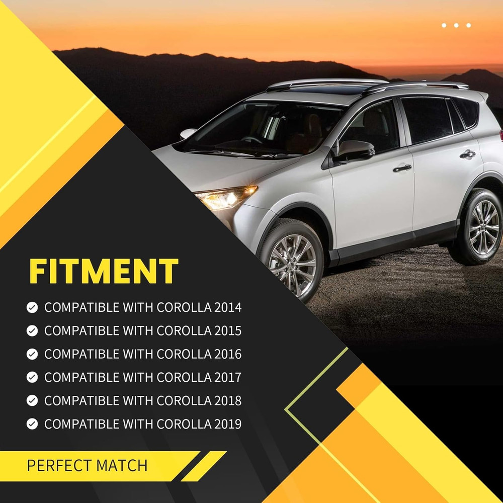 Left Driver Side Mirror Assembly Compatible with Corolla 2014-2019 Power & Heate