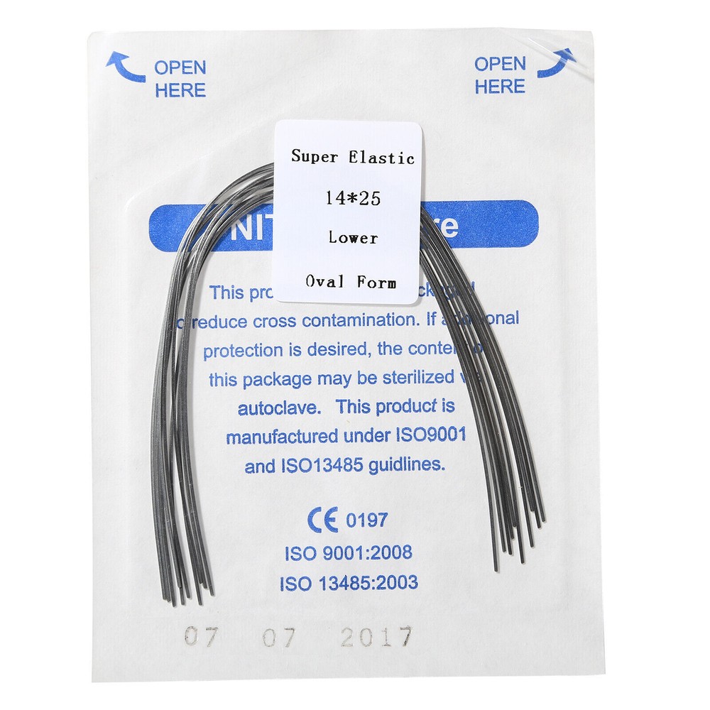 Dental Ortho Arch Wire Super Elastic Niti Reverse Curve Rectangular True Form