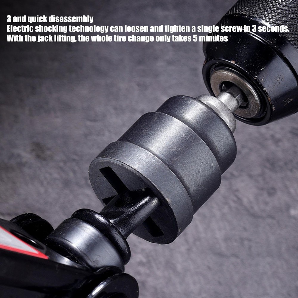 Scissor Jack Drill Adapter Jack Socket Adapter For Hand Drill Well-suited