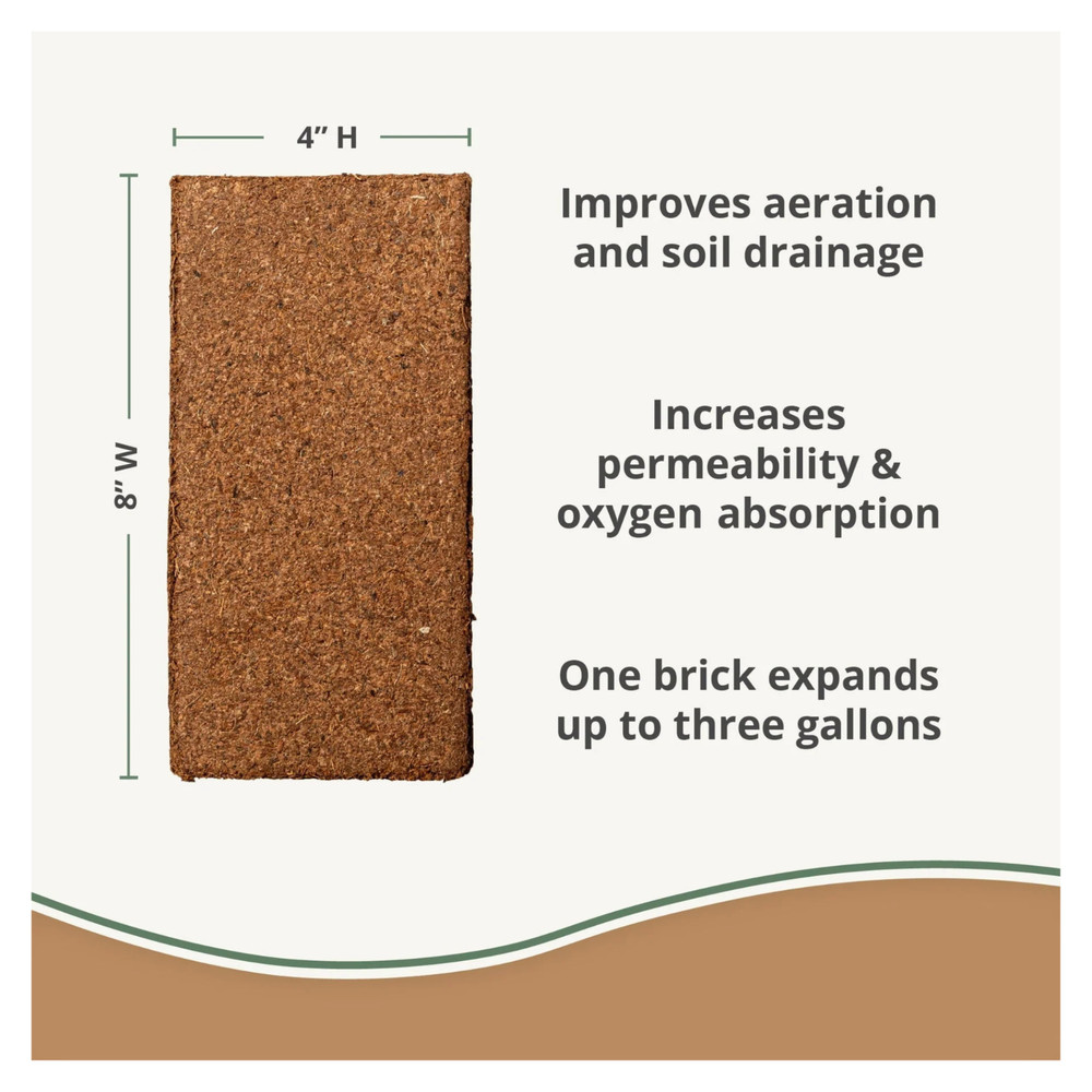 2 x Pack GROW!T Coco Coir Mix Brick–| Organic Growing Medium | 6 Total Bricks