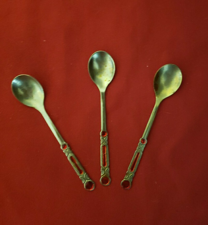 3 NICE RARE VINTAGE Turkish Spoon ,4.5 In Tall