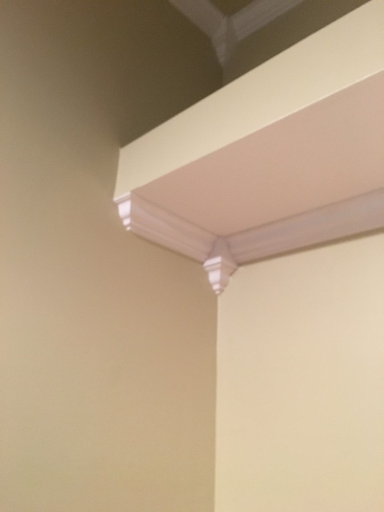 Crown Molding inside Corner Blocks made from 4" Colonial Crown 8 pack