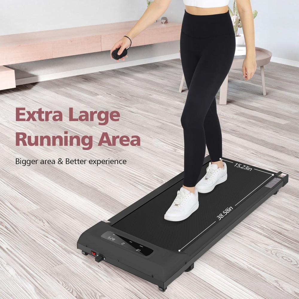 2in1 Electric Treadmill Under Desk Treadmill Walking Pad with Bluetooth & Remote