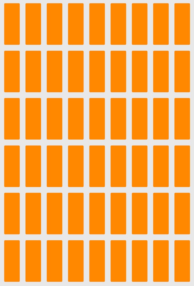 Neon Orange Rectangle Label in Various Sizes (1" x 3/8" - 4" x 2") 15 Sheets