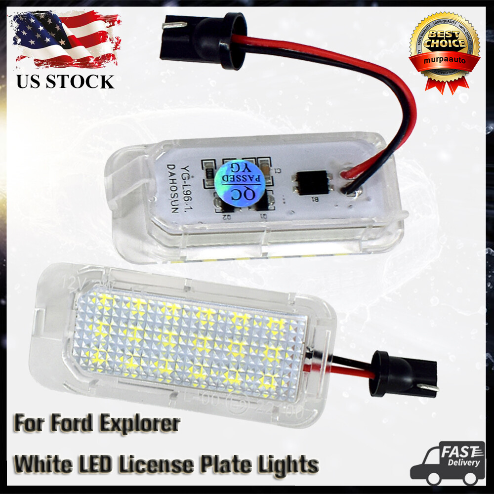 White 18-SMD LED License Plate Lights For Ford Explorer Escape Expedition Fusion
