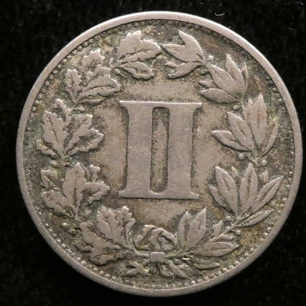 1883 Mexico 2 Centavo XF KM 395