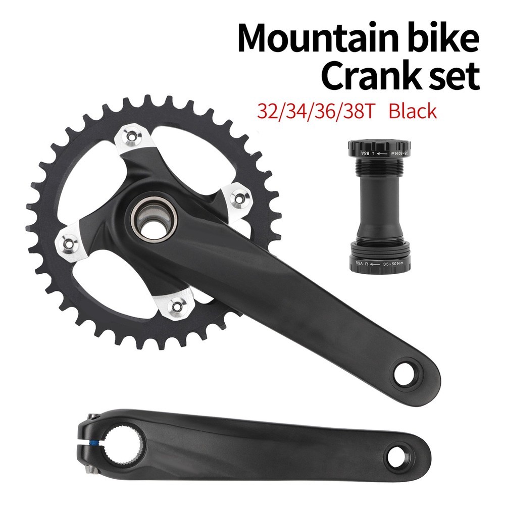 MEROCA Crankset Bottom Bracket 36T Black