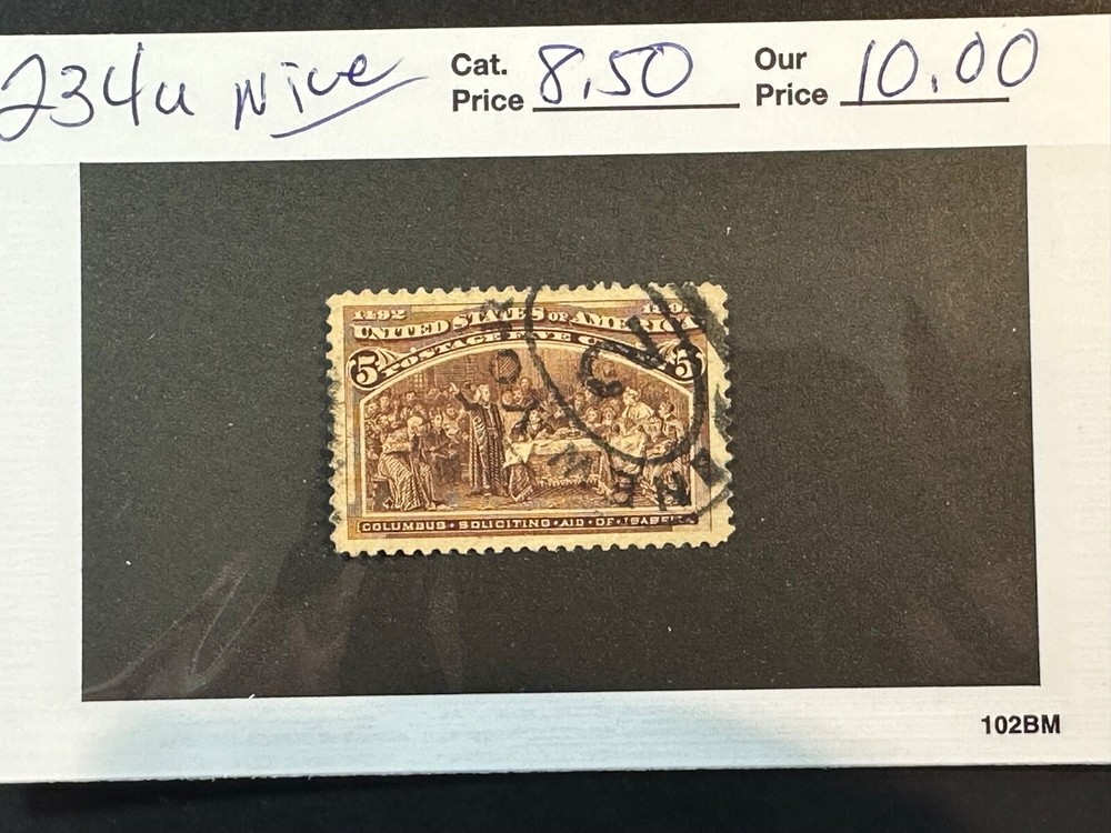 Scott #  234 Nice  2024 Scott Catalogue Value $ 8.00