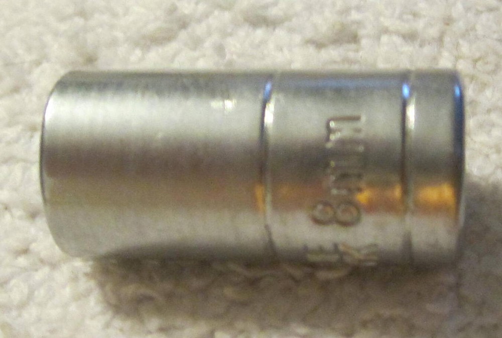8 mm ad blue hawk socket,1/4" drive,6 point tool VTG