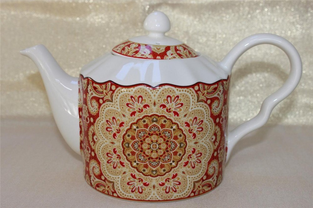 222 FIFTH "LYRIA SAFFRON" COFFEE TEAPOT