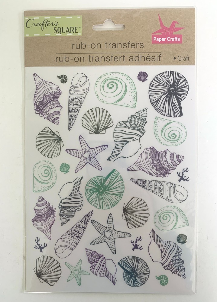 Crafter's Square Rub-on Transfers SEASHELLS