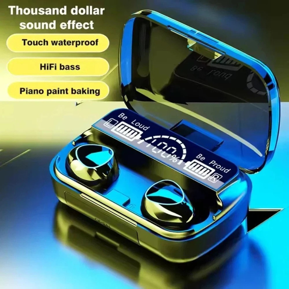 TWS Bluetooth Earbuds Waterproof Bluetooth5.3 Headset Noise Cancelling Wireless~
