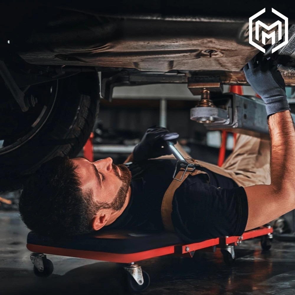 Durable Folding Car Creeper with Thick Padded Cushions - 330LBS Support