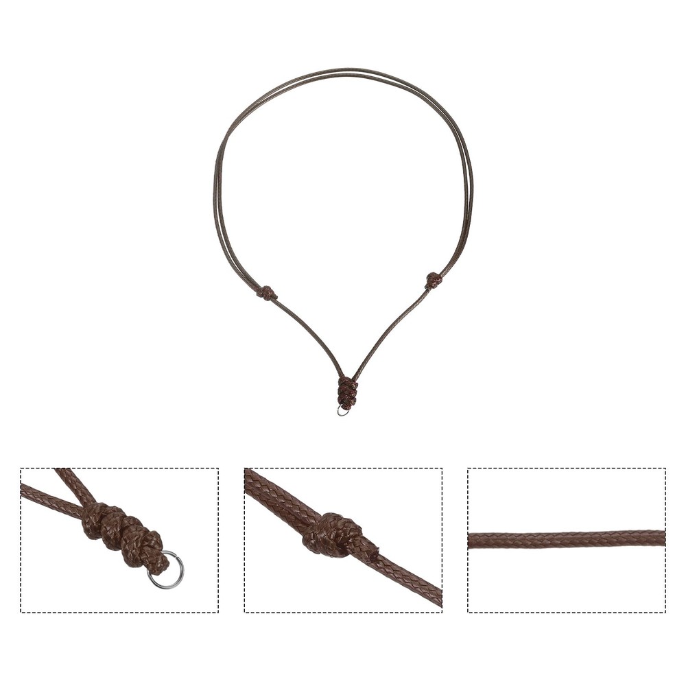 10pcs for Adjustable Neck Ropes 2mm 18-30" Brown